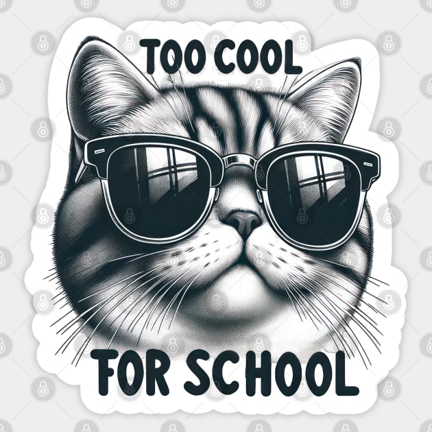 Too Cool For School Sticker by TooplesArt